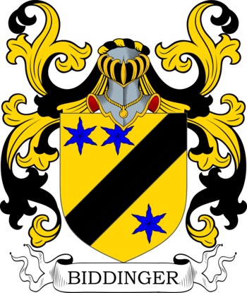 BIDDINGER family crest